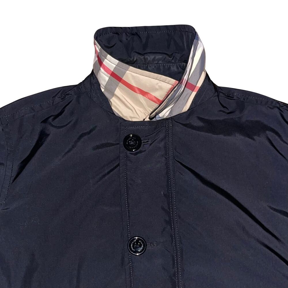 Burberry Men's Jacket Medium Black Zip Button Quilted Lining M Coat Quiet Luxury - Picture 8 of 16